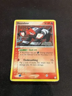 Pokemon Reverse/Stamped Holo Houndour - EX Team Rocket Returns - 60/109 - Image 1