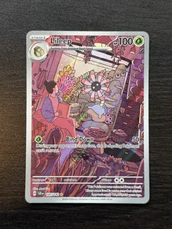 Lileep 145/142 Stellar Crown Illustration Rare Pokemon NM - Image 1