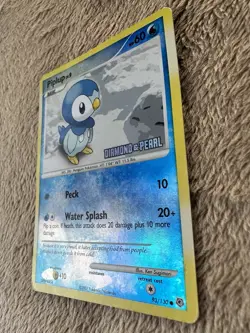 2007 Pokemon TCG Diamond & Pearl Piplup STAMPED Promo Reverse Holo 93/130 MP - Image 2