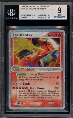 Pokemon Charizard ex EX Fire Red & Leaf Green Holo Ultra Rare #105 BGS 9 Mint - Image 1