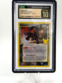 Pokemon Umbreon Gold Star Celebrations Classic Coll POP 5 #17 CGC 10 Pristine - Image 1