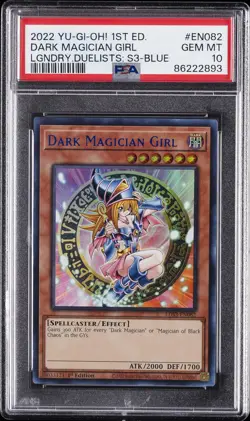 2022 YU-GI-OH! LEGEND DUELISTS: SEASON 3 1ST ED-BLUE DARK MAGICIAN GIRL PSA 10 - Image 1