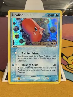 Pokemon Card - Luvdisc Emerald 53/106 Reverse Holo Stamped NM - Image 1