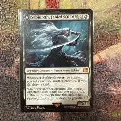 Sephiroth Fabled Soldier Magic the Gathering Card, Final Fantasy - Image 1