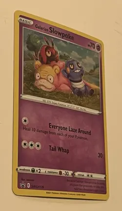 Pokemon TCG Galarian Slowpoke Holo Black Star Promo SWSH126 Card - Image 3