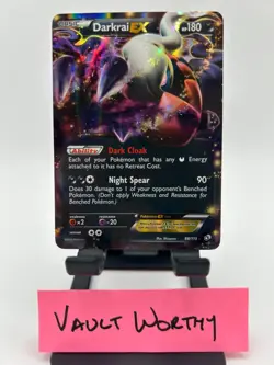 2013 POKEMON B&W LEGEND TREASURES #88 DARKRAI EX ULTRA RARE CARD - Image 1