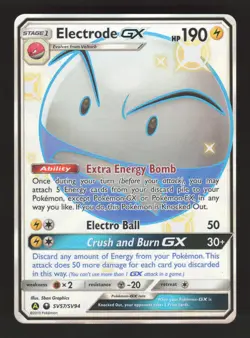 Electrode GX SV57/SV94 Pokemon Hidden Fates Holo Full Art Card - Image 1