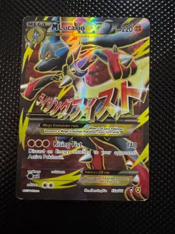 Pokemon TCG M Lucario EX 55a/111 Alternate Art Card 2017 Played Condition - Image 1