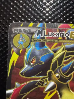 Pokemon TCG M Lucario EX 55a/111 Alternate Art Card 2017 Played Condition - Image 2