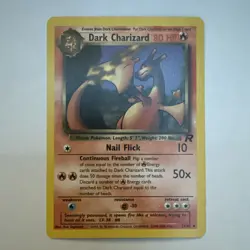 Pokemon TCG Dark Charizard Non-Holo Card 21/82 Team Rocket 2000 Vintage LP - Image 1