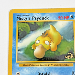 Misty's Psyduck 54/132 Gym Heroes WOTC Gold Promo w/ STAMP Rare Pokemon Card HP - Image 2