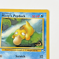 Misty's Psyduck 54/132 Gym Heroes WOTC Gold Promo w/ STAMP Rare Pokemon Card HP - Image 3