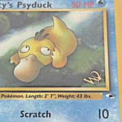 Misty's Psyduck 54/132 Gym Heroes WOTC Gold Promo w/ STAMP Rare Pokemon Card HP - Image 4
