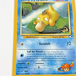 Misty's Psyduck 54/132 Gym Heroes WOTC Gold Promo w/ STAMP Rare Pokemon Card HP - Image 5