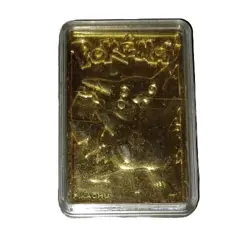 1999 BK 23K Gold Plated Pokemon Pikachu Trading Card - Image 1