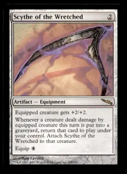 MTG Scythe of the Wretched LP Light Play Mirrodin [5301] - Image 1