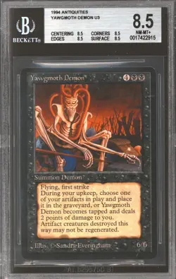Magic MTG Antiquities Yawgmoth Demon BGS 8.5 (8.5, 8.5, 8.5, 8.5) NEAR MINT NM - Image 1