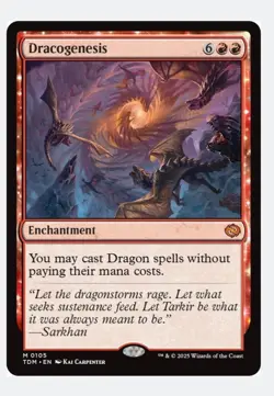 Dracogenesis | MTG Tarkir Dragonstorm TDM | Dragon Enchantment EDH | Mythic | NM - Image 1