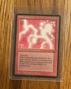 MTG The Dark Ball Lightning 1993 Quinton Hoover Moderately Played - Image 3