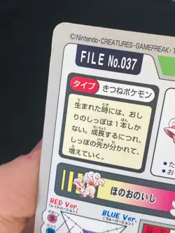 JAPANESE POKEMON VULPIX No.037 CARDDASS 1997 POCKET MONSTERS GOUPIX - NM - Image 5