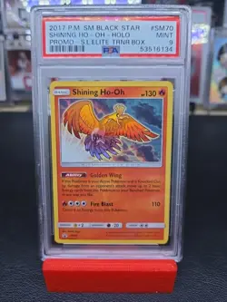 Pokemon Shining Ho-Oh Shining Legends ETB Black Star Holo Promo SM70 PSA 9 Mint - Image 1