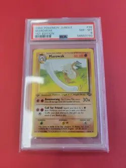 PSA 8 Pokemon Jungle Marowak 1st Edition Near Mint! - Image 1
