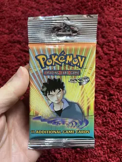 Pokemon Gym Heroes Booster Pack Long Crimp - Factory Sealed 2000 ✅ - Image 1