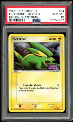 Pokemon Electrike Ex Holon Phantoms Reverse Holo Card #64 - PSA 10 GEM MT - Image 1