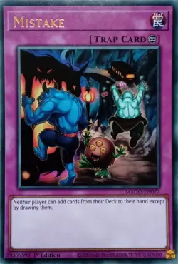 MAGO-EN077 MISTAKE RARE 1ST EDITION YuGiOh CARD - Image 1