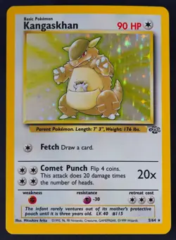 Pokemon - Kangaskhan Holo - 5/64 - Jungle - Rare Card - Played - Image 2