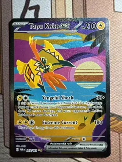 Pokemon TCG Tapu Koko EX Paradox Rift Holo Card 247/182 Sir - Image 1