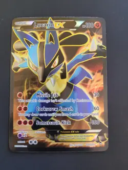 Pokemon TCG Lucario EX Holo Full Art Ultra Rare Card Furious Fists 107/111 2014 - Image 1