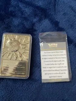 Collectible POKEMON 23K Gold Plated Trading Card, Burger King - Poliwhirl #61 - Image 3