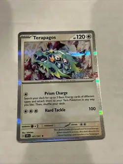 Terapagos 161/191 - Pokemon Scarlet & Violet Black Star Promo Card NOT SEALED - Image 1