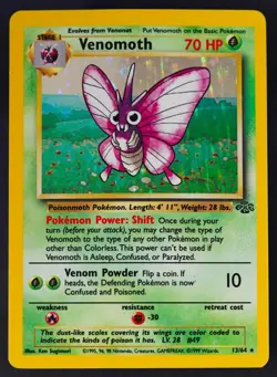Pokemon - Venomoth Holo - 13/64 - Jungle - Rare Card - Played - Image 2