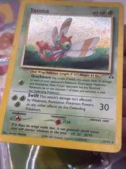 Yanma 17/75 Neo Discovery Unlimited Holo Rare Pokemon Cards | LP - Image 2