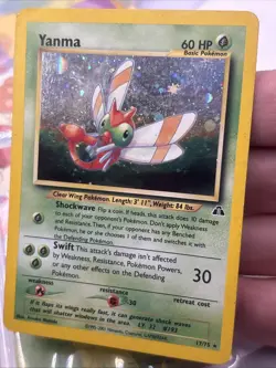 Yanma 17/75 Neo Discovery Unlimited Holo Rare Pokemon Cards | LP - Image 3
