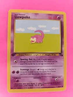 Slowpoke 1st Edition Fossil Pokemon Card WOTC NM - Image 3
