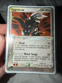 Pokemon TCG Aggron EX Holo Card 95/100 Ultra Rare EX Sandstorm LP LIGHT PLAY - Image 1