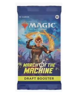 WOTC MTG Booster Pack March of the Machine Draft Sealed Booster 15 Card Pack New 195166207087 - Image 1