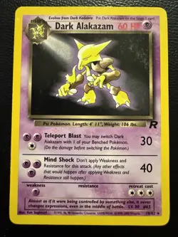 Dark Alakazam - Team Rocket 18/82 - Rare - Non Holo - Pokemon Card TCG LP - Image 1