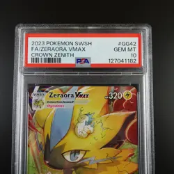 PSA 10 Zeraora Vmax GG42/GG70 Pokemon Crown Zenith Full Art Holo Graded Card - Image 2