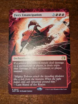 MTG: Fiery Emancipation SHOWCASE, NM Wilds of Eldraine: Enchanting Tales Card!! - Image 1