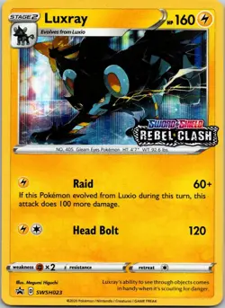 Luxray - SWSH023 - PreRelease Pokemon Promo Sword & Shield Ultra Rare Card NM - Image 1
