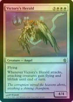 VICTORY'S HERALD (FOIL) (MBS) Mirrodin Besieged - MTG - LP - Image 1