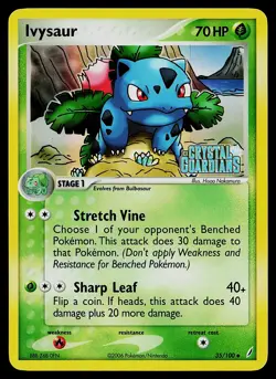 Pokemon Crystal Guardians 35/100 Ivysaur Reverse Holo Stamped Pokemon Card LP-NM - Image 1