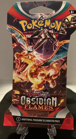 Pokemon Scarlet and Violet Obsidian Flames Sleeved Booster Pack - Image 1