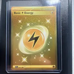Pokemon GOLD Basic Electric Energy 257/198 Hyper Rare Scarlet & Violet NM - Image 1