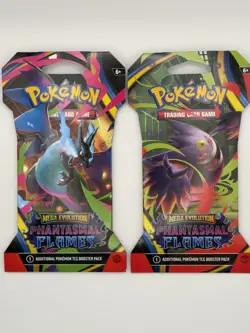 2 Pokemon TCG: Mega Evolution Phantasmal Flames Sleeved Booster Packs - 20 Cards - Image 1