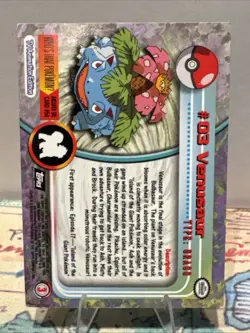 Venusaur #03 - Pokemon TCG - Pokemon 1999 Topps TV Animation !! - Image 2
